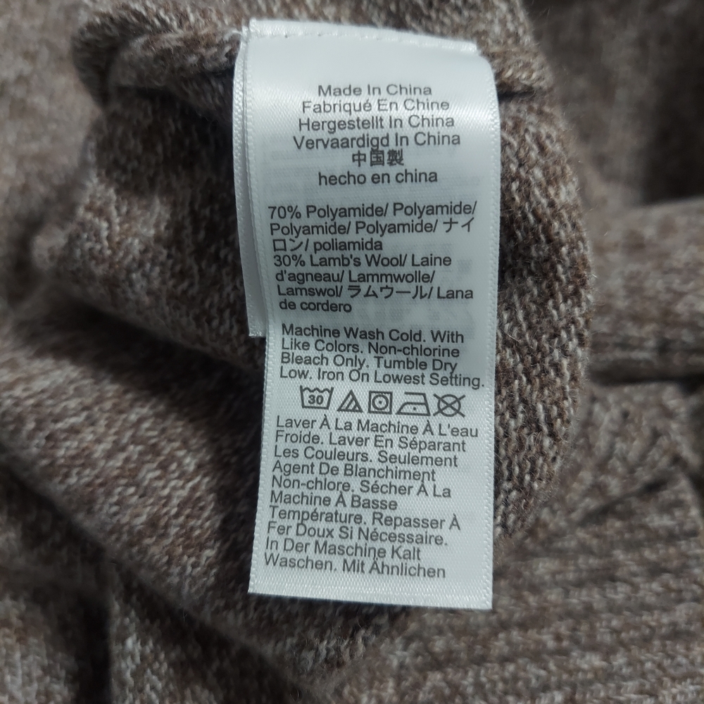 Men's J. Crew Brown Textured Lamb's Wool Blend Crewneck Sweater XXL - NWOT - Picture 5 of 7